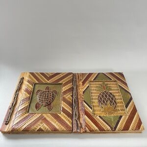 Kauai 10 Page Album 80 4x6 Photographs Green Leaf Turtle Pineapple Handmade